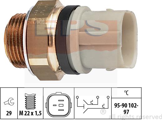 MDR EPS-1850 652 - Термовыключатель, вентилятор радиатора / кондиционера autosila-amz.com