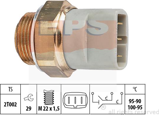 MDR EPS-1850 616 - Термовыключатель, вентилятор радиатора / кондиционера autosila-amz.com