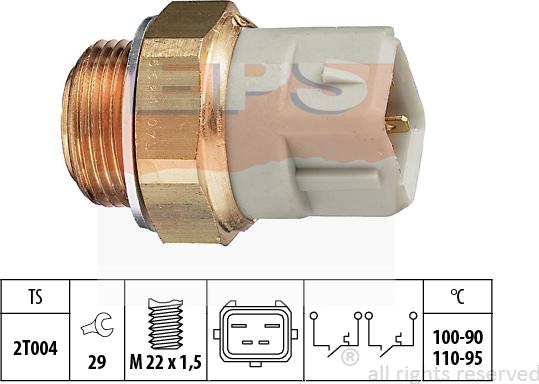 MDR EPS-1850 624 - Термовыключатель, вентилятор радиатора / кондиционера autosila-amz.com