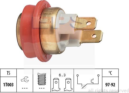 MDR EPS-1850 093 - Термовыключатель, вентилятор радиатора / кондиционера autosila-amz.com