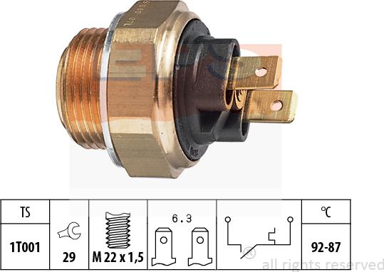 MDR EPS-1850 000 - Термовыключатель, вентилятор радиатора / кондиционера autosila-amz.com