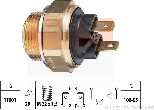 MDR EPS-1850 019 - Термовыключатель, вентилятор радиатора / кондиционера autosila-amz.com