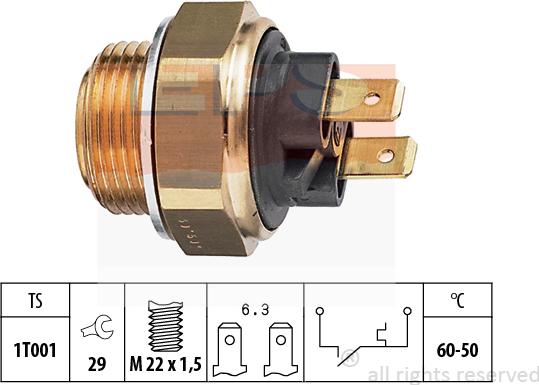 MDR EPS-1850 034 - Термовыключатель, вентилятор радиатора / кондиционера autosila-amz.com