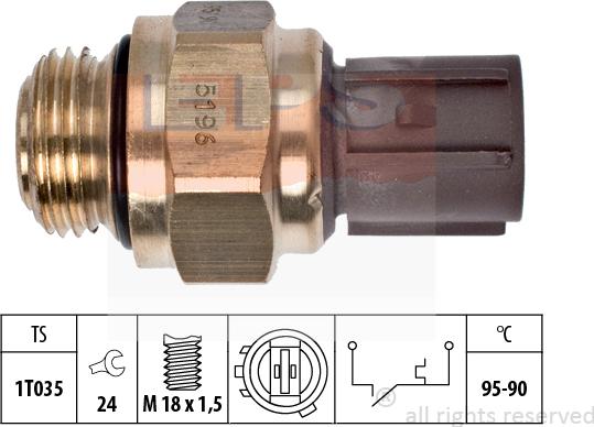 MDR EPS-1850 196 - Термовыключатель, вентилятор радиатора / кондиционера autosila-amz.com
