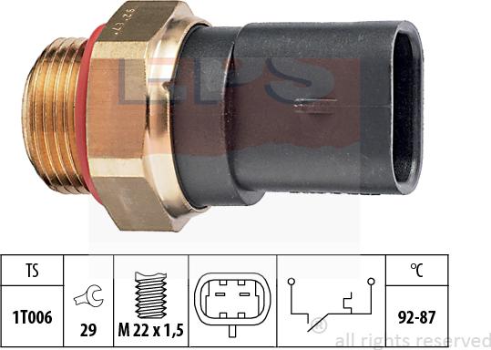MDR EPS-1850 187 - Термовыключатель, вентилятор радиатора / кондиционера autosila-amz.com