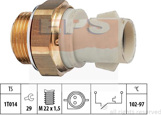 MDR EPS-1850 137 - Термовыключатель, вентилятор радиатора / кондиционера autosila-amz.com