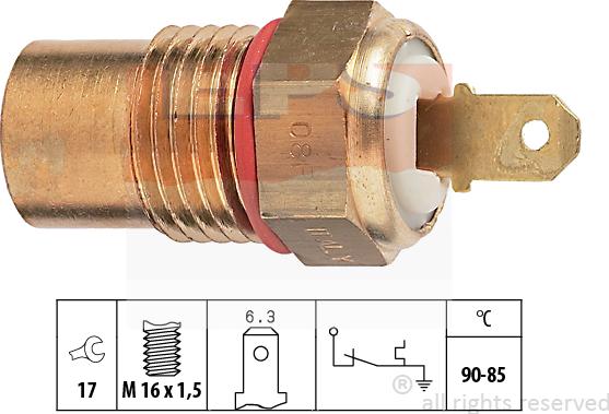 MDR EPS-1850 258 - Термовыключатель, вентилятор радиатора / кондиционера autosila-amz.com