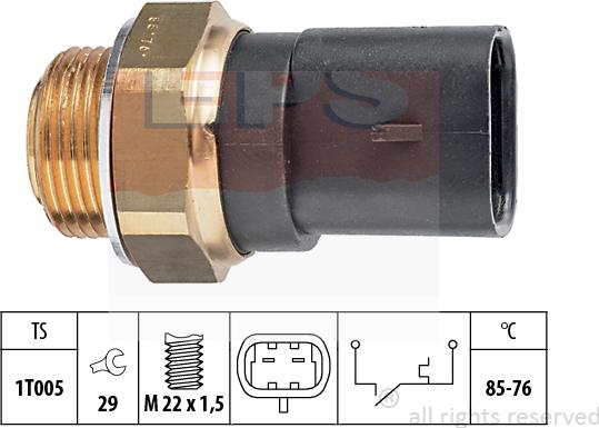 MDR EPS-1850 287 - Термовыключатель, вентилятор радиатора / кондиционера autosila-amz.com