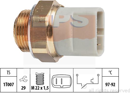 MDR EPS-1850 279 - Термовыключатель, вентилятор радиатора / кондиционера autosila-amz.com