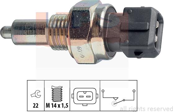 MDR EPS-1860 099 - Датчик, переключатель, фара заднего хода autosila-amz.com