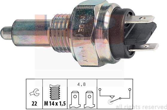 MDR EPS-1860 015 - Датчик, переключатель, фара заднего хода autosila-amz.com