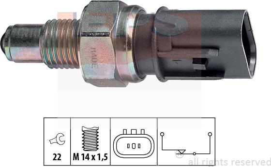 MDR EPS-1860 084 - Датчик, переключатель, фара заднего хода autosila-amz.com