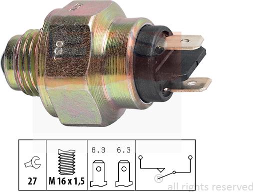 MDR EPS-1860 074 - Датчик, переключатель, фара заднего хода autosila-amz.com