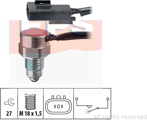 MDR EPS-1860 319 - Датчик, переключатель, фара заднего хода autosila-amz.com