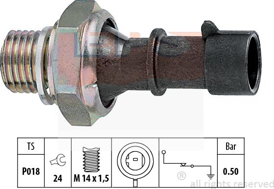 MDR EPS-1800 069 - Датчик, давление масла autosila-amz.com