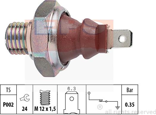 MDR EPS-1800 026 - Датчик, давление масла autosila-amz.com