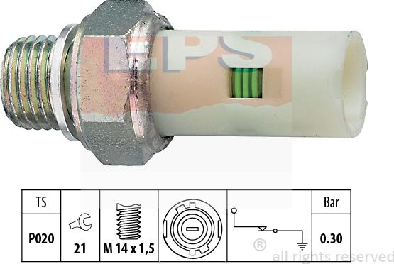 MDR EPS-1800 076 - Датчик, давление масла autosila-amz.com