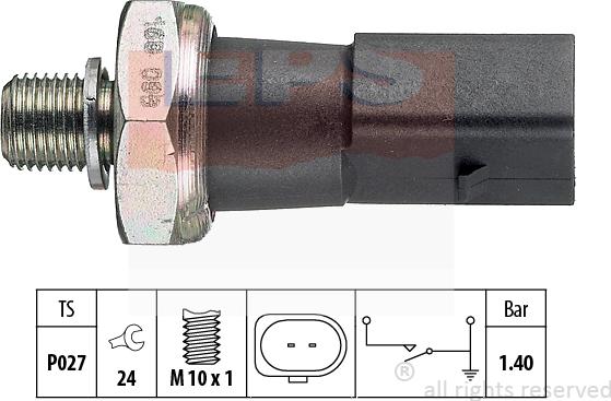 MDR EPS-1800 168 - Датчик, давление масла autosila-amz.com
