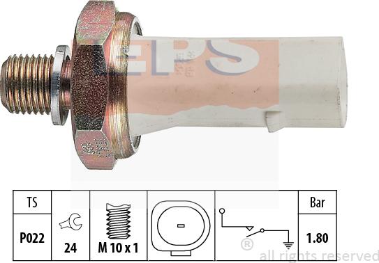 MDR EPS-1800 136 - Датчик, давление масла autosila-amz.com