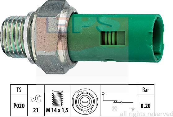 MDR EPS-1800 131 - Датчик, давление масла autosila-amz.com