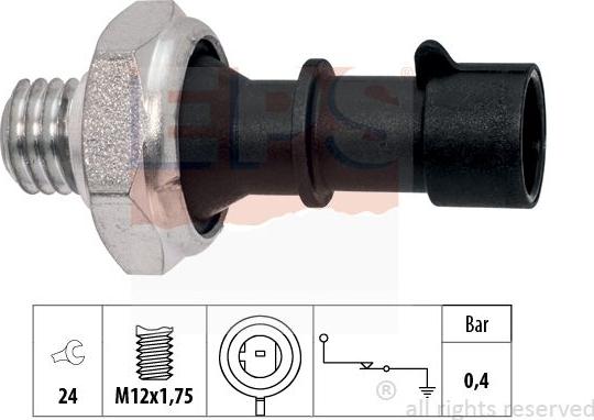 MDR EPS-1800 222 - Датчик, давление масла autosila-amz.com