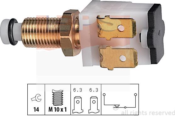 MDR EPS-1810 009 - Выключатель фонаря сигнала торможения autosila-amz.com
