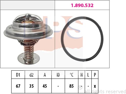 MDR EPS-1880 989 - Термостат охлаждающей жидкости / корпус autosila-amz.com