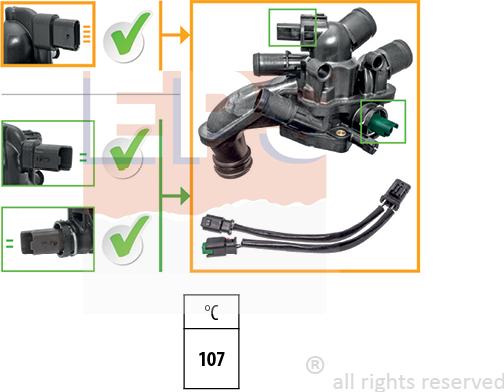 MDR EPS-1880 927K - Термостат охлаждающей жидкости / корпус autosila-amz.com