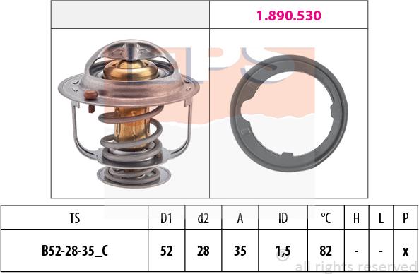 MDR EPS-1880 493 - Термостат охлаждающей жидкости / корпус autosila-amz.com