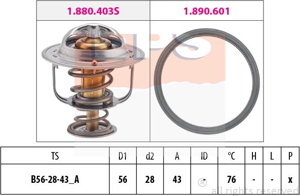 MDR EPS-1880 403 - Термостат охлаждающей жидкости / корпус autosila-amz.com