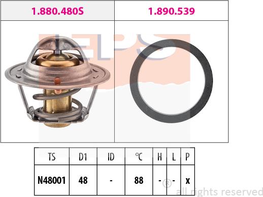 MDR EPS-1880 480 - Термостат охлаждающей жидкости / корпус autosila-amz.com