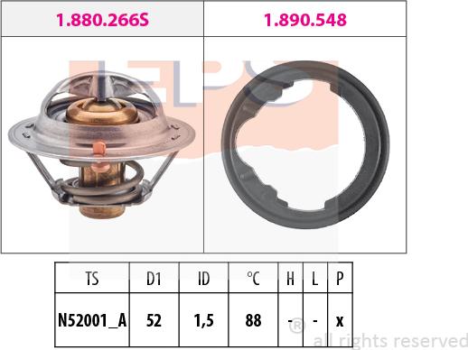 MDR EPS-1880 488 - Термостат охлаждающей жидкости / корпус autosila-amz.com