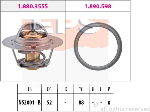 MDR EPS-1880 487 - Термостат охлаждающей жидкости / корпус autosila-amz.com