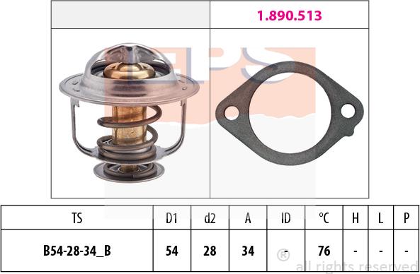 MDR EPS-1880 521 - Термостат охлаждающей жидкости / корпус autosila-amz.com