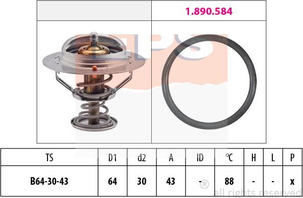 MDR EPS-1880 651 - Термостат охлаждающей жидкости / корпус autosila-amz.com