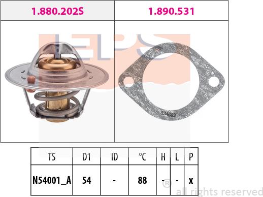 MDR EPS-1880 600 - Термостат охлаждающей жидкости / корпус autosila-amz.com