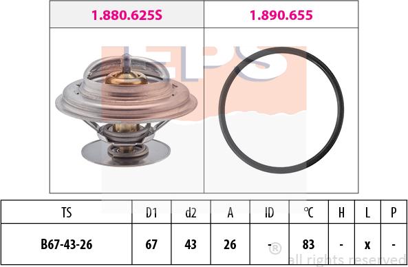 MDR EPS-1880 625 - Термостат охлаждающей жидкости / корпус autosila-amz.com