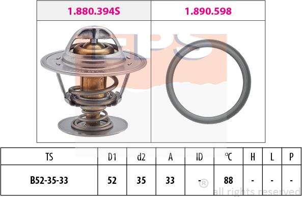 MDR EPS-1880 394 - Термостат охлаждающей жидкости / корпус autosila-amz.com