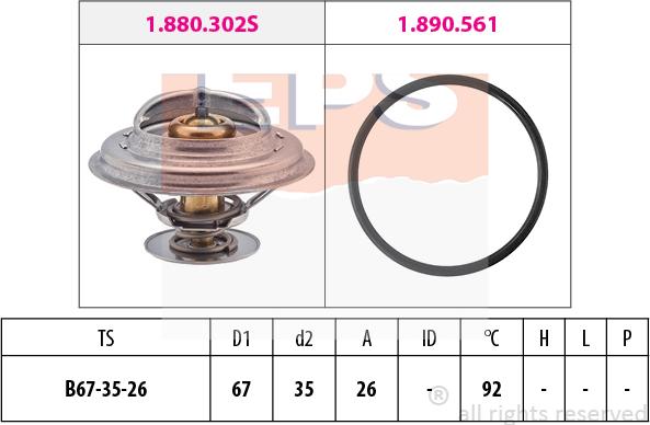 MDR EPS-1880 303 - Термостат охлаждающей жидкости / корпус autosila-amz.com