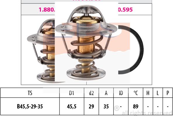 MDR EPS-1880 389S - Термостат охлаждающей жидкости / корпус autosila-amz.com