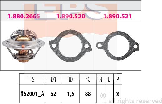 MDR EPS-1880 384 - Термостат охлаждающей жидкости / корпус autosila-amz.com