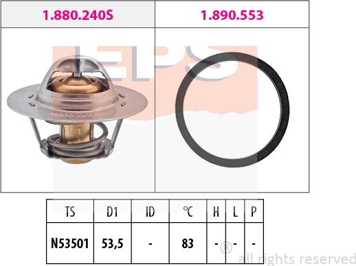 MDR EPS-1880 240 - Термостат охлаждающей жидкости / корпус autosila-amz.com