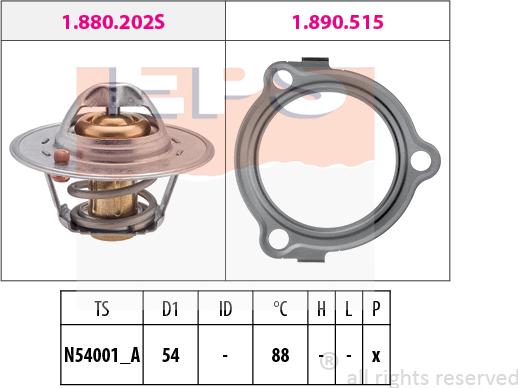 MDR EPS-1880 234 - Термостат охлаждающей жидкости / корпус autosila-amz.com