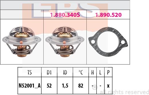 MDR EPS-1880 228 - Термостат охлаждающей жидкости / корпус autosila-amz.com