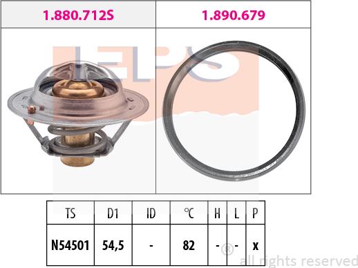 MDR EPS-1880 712 - Термостат охлаждающей жидкости / корпус autosila-amz.com