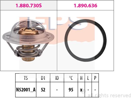 MDR EPS-1880 730 - Термостат охлаждающей жидкости / корпус autosila-amz.com