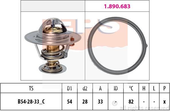 MDR EPS-1880 726 - Термостат охлаждающей жидкости / корпус autosila-amz.com