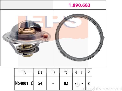 MDR EPS-1880 727 - Термостат охлаждающей жидкости / корпус autosila-amz.com