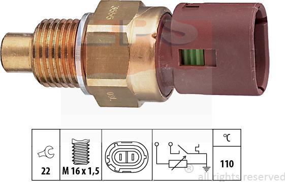 MDR EPS-1830 555 - Датчик, температура охлаждающей жидкости autosila-amz.com