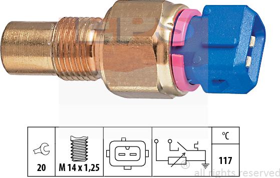 MDR EPS-1830 553 - Датчик, температура охлаждающей жидкости autosila-amz.com